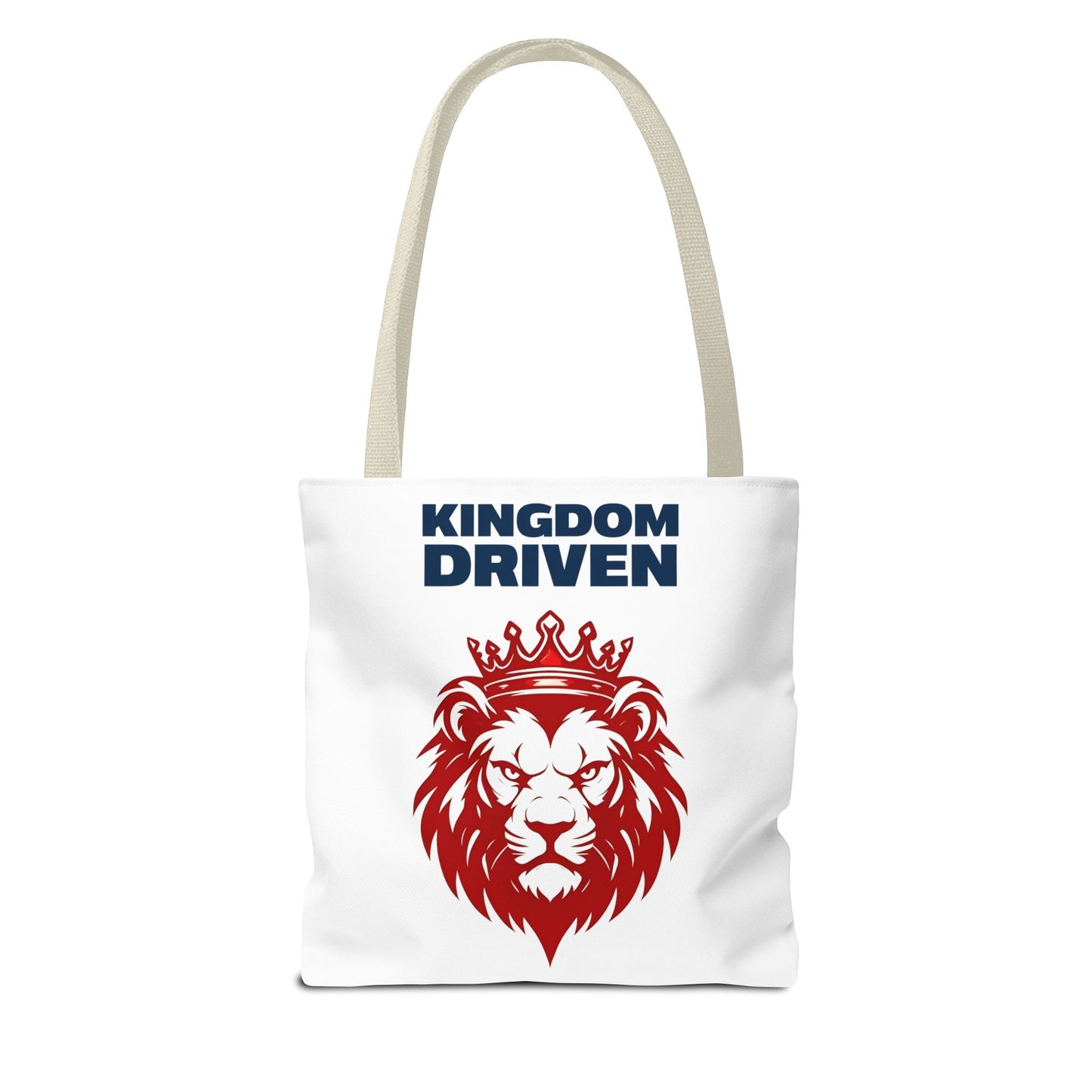 Kingdom Driven Lion Tote Bag β Durable Canvas Bag with Inspirational Design for Everyday Use