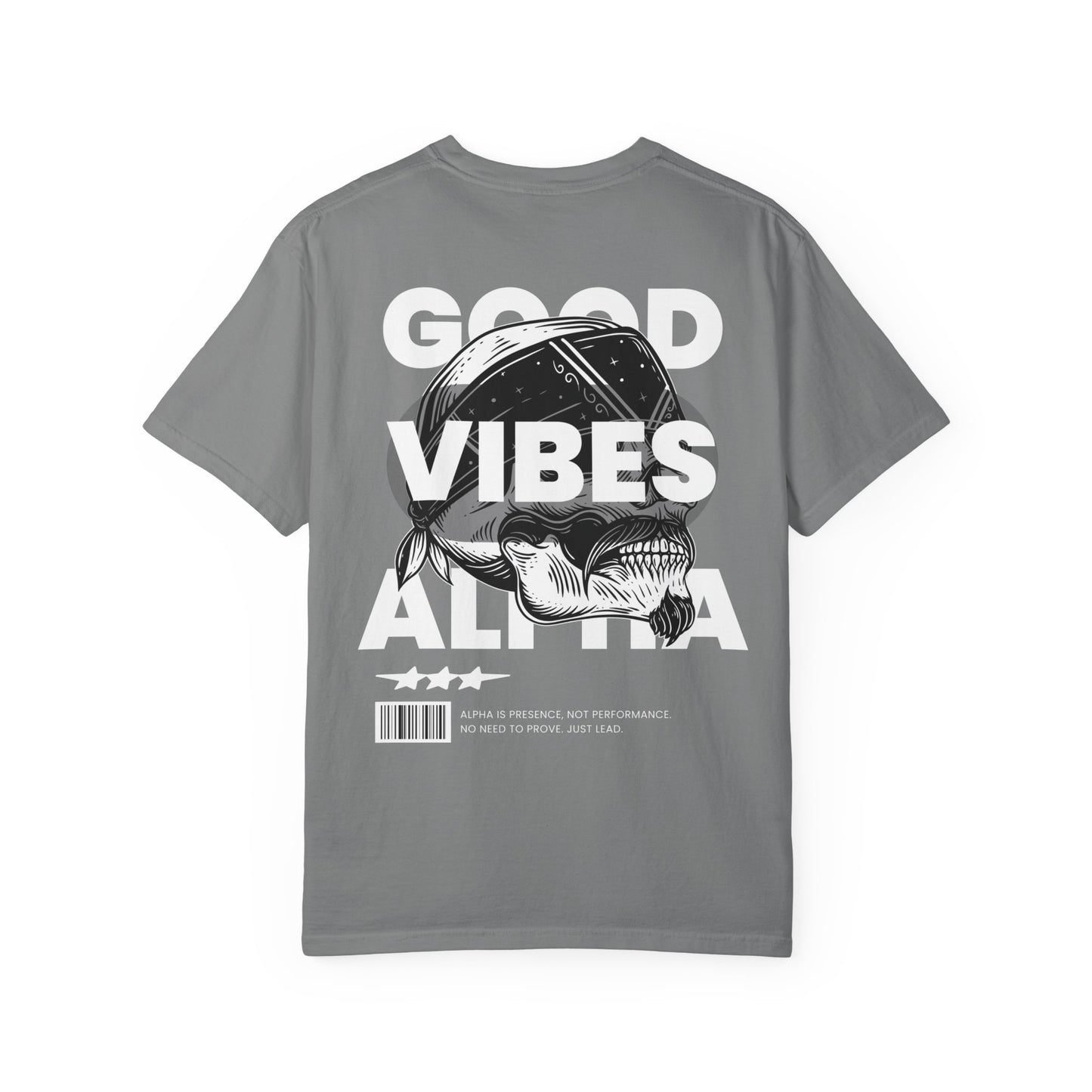 GVA Alpha Presence Unisex T-Shirt – Soft Garment-Dyed Cotton Tee for Festivals, Chill Days, Gifts, and Summer Vibes