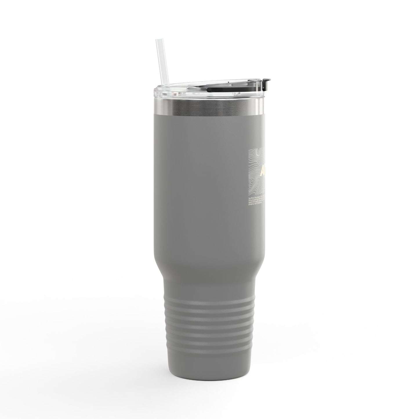 Alpha Waves Insulated Travel Mug 40oz | Coffee Tumbler, Tea Cup, Gift for Him Her, Road Trip Mug, Personalized