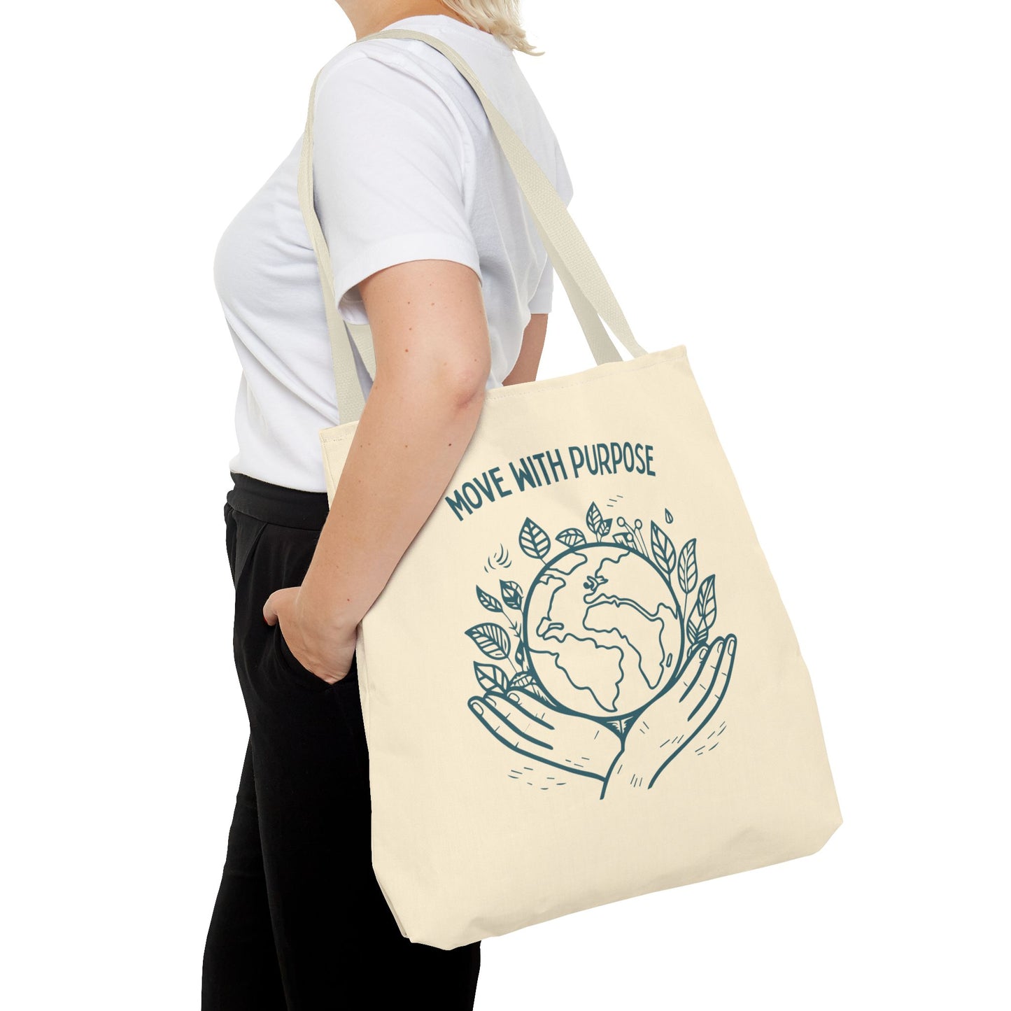 Move with Purpose Durable Everyday Tote Bag – Spacious, Lightweight & Versatile Carryall