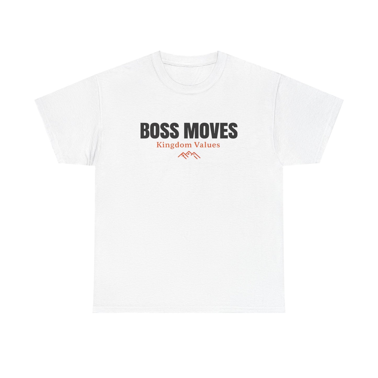 Boss Moves Heavy Cotton T-Shirt β Kingdom Values Unisex Tee for Casual & Everyday Wear