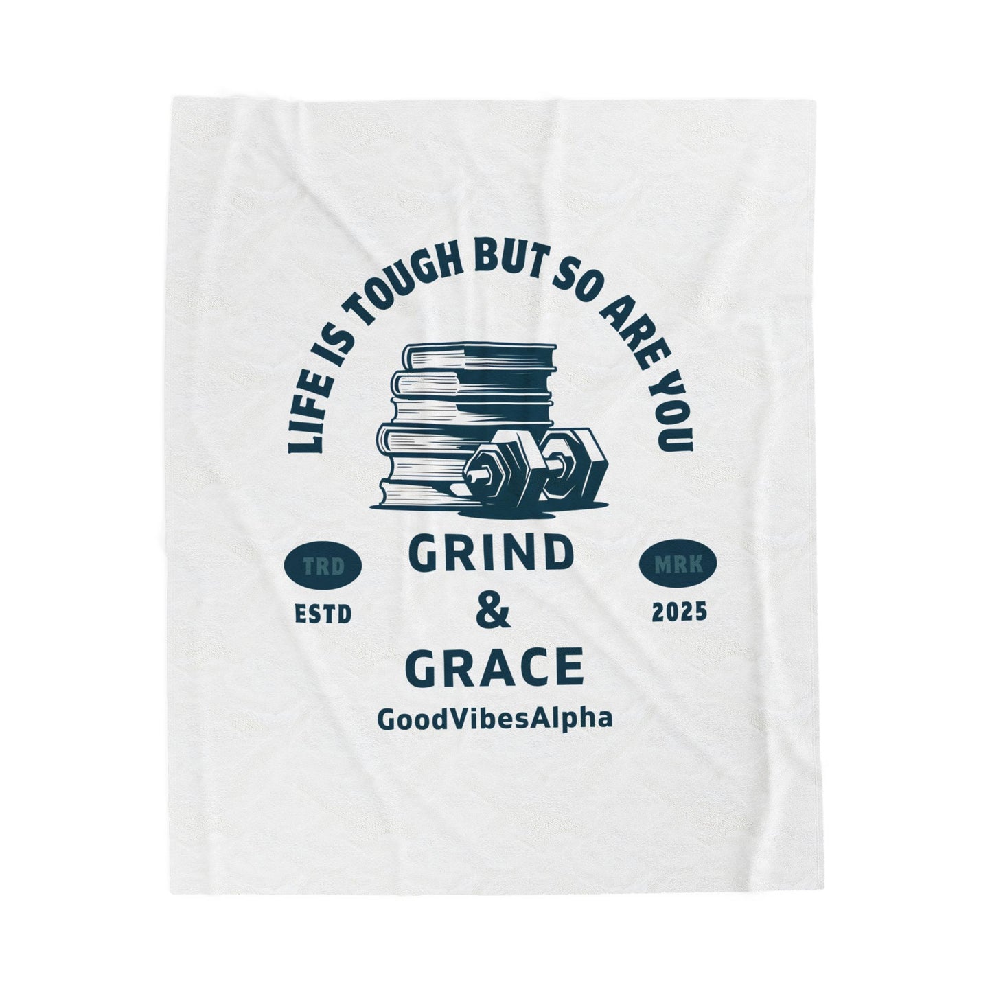 Grind & Grace Velveteen Plush Blanket – Ultra-Soft, Warm & Durable for Home & Gifts
