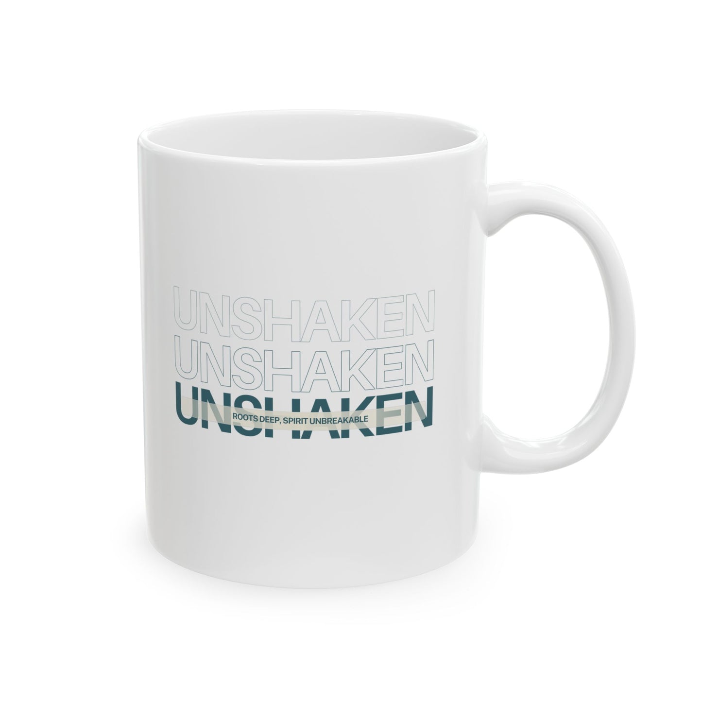 Unshaken Ceramic Mug – Glossy Finish, 11oz & 15oz, Dishwasher & Microwave Safe
