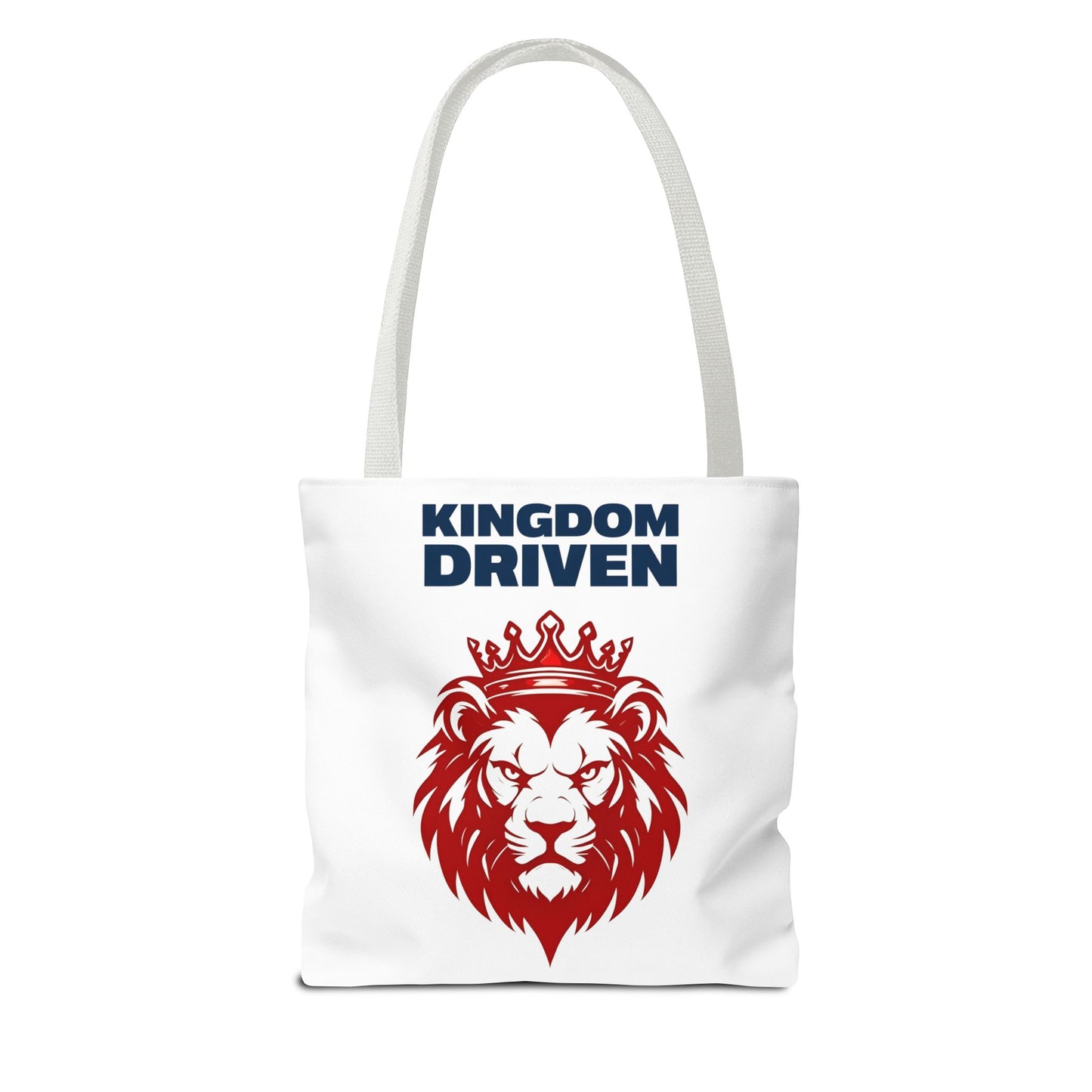 Kingdom Driven Lion Tote Bag β Durable Canvas Bag with Inspirational Design for Everyday Use