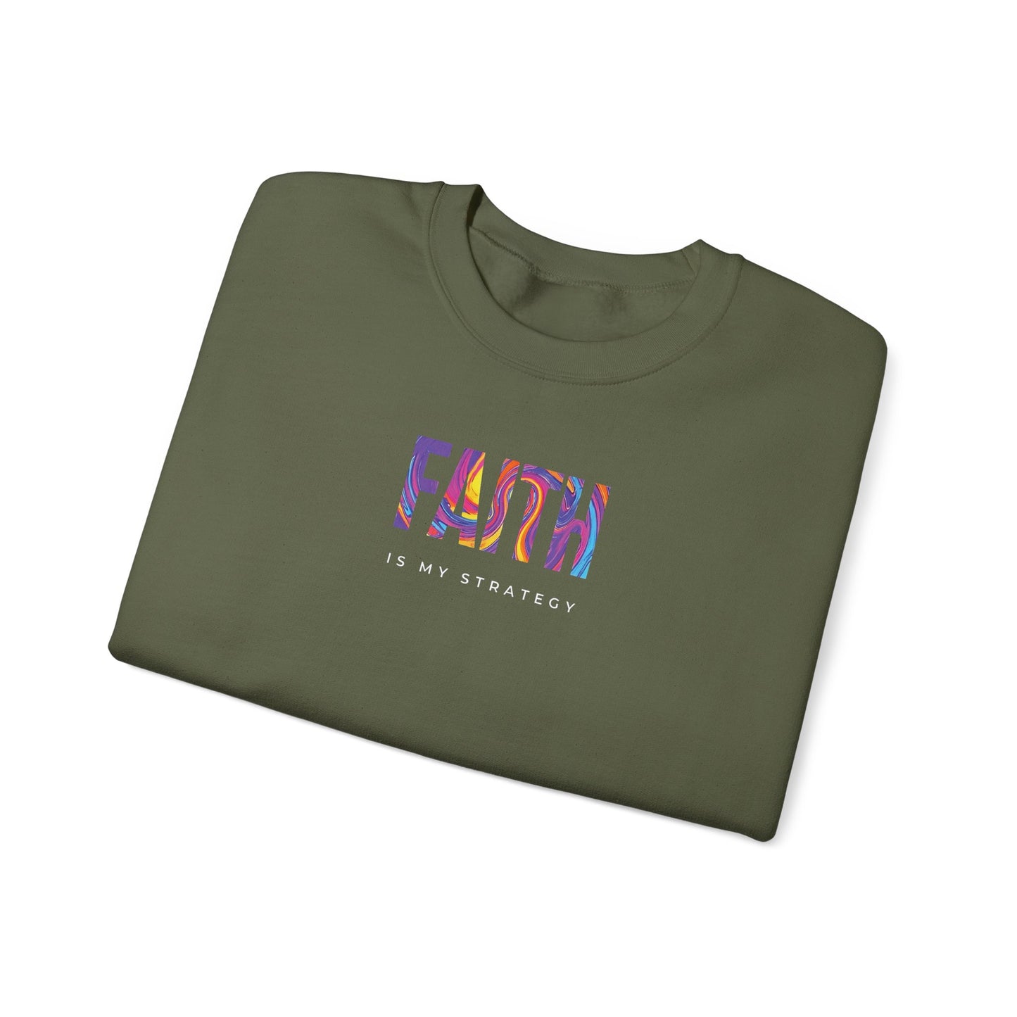Faith Is My Strategy Crewneck – Soft Cozy Unisex Sweatshirt for Casual & Streetwear Style