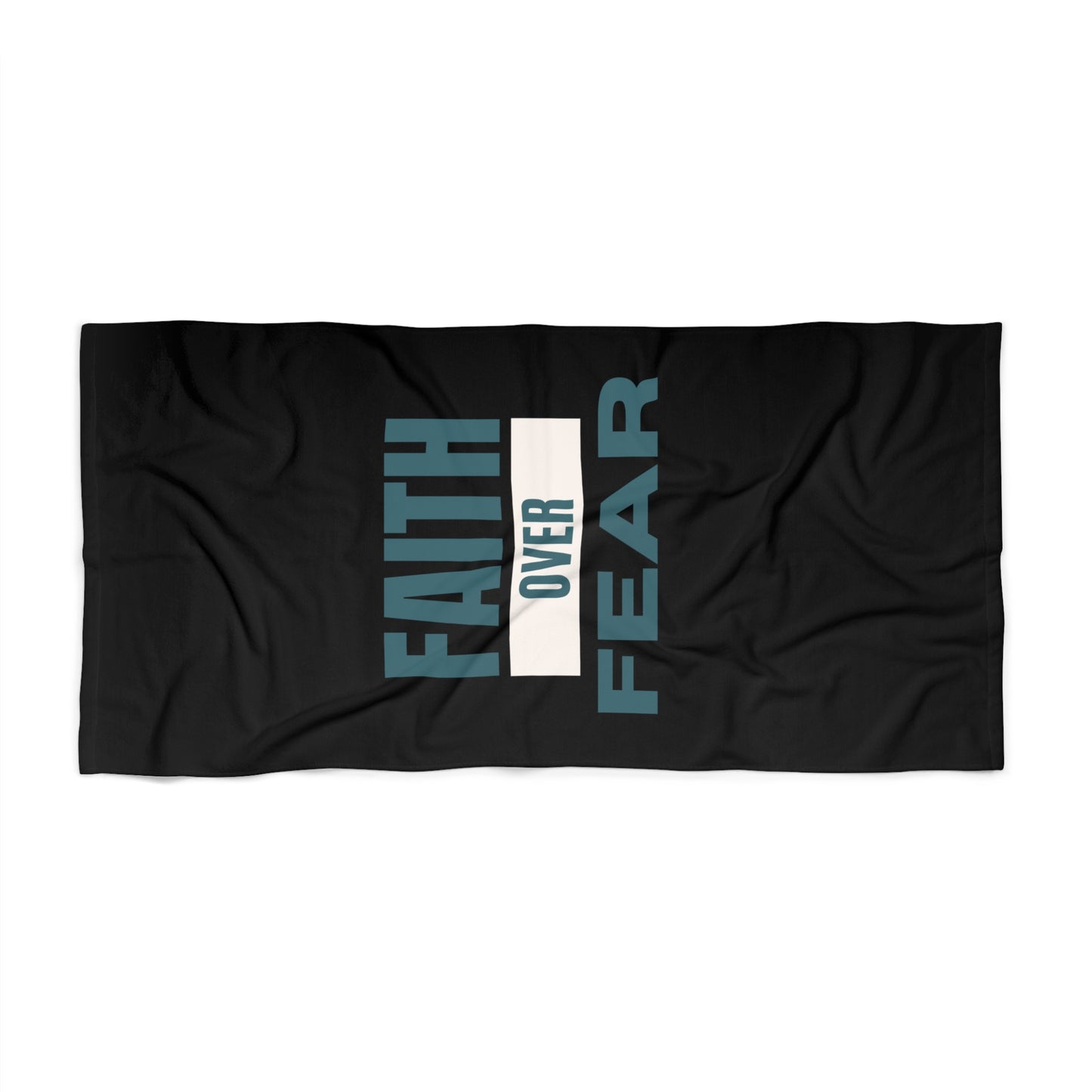 Faith Over Fear Beach Towel – Soft, Quick-Dry & Absorbent for Pool, Beach & Travel