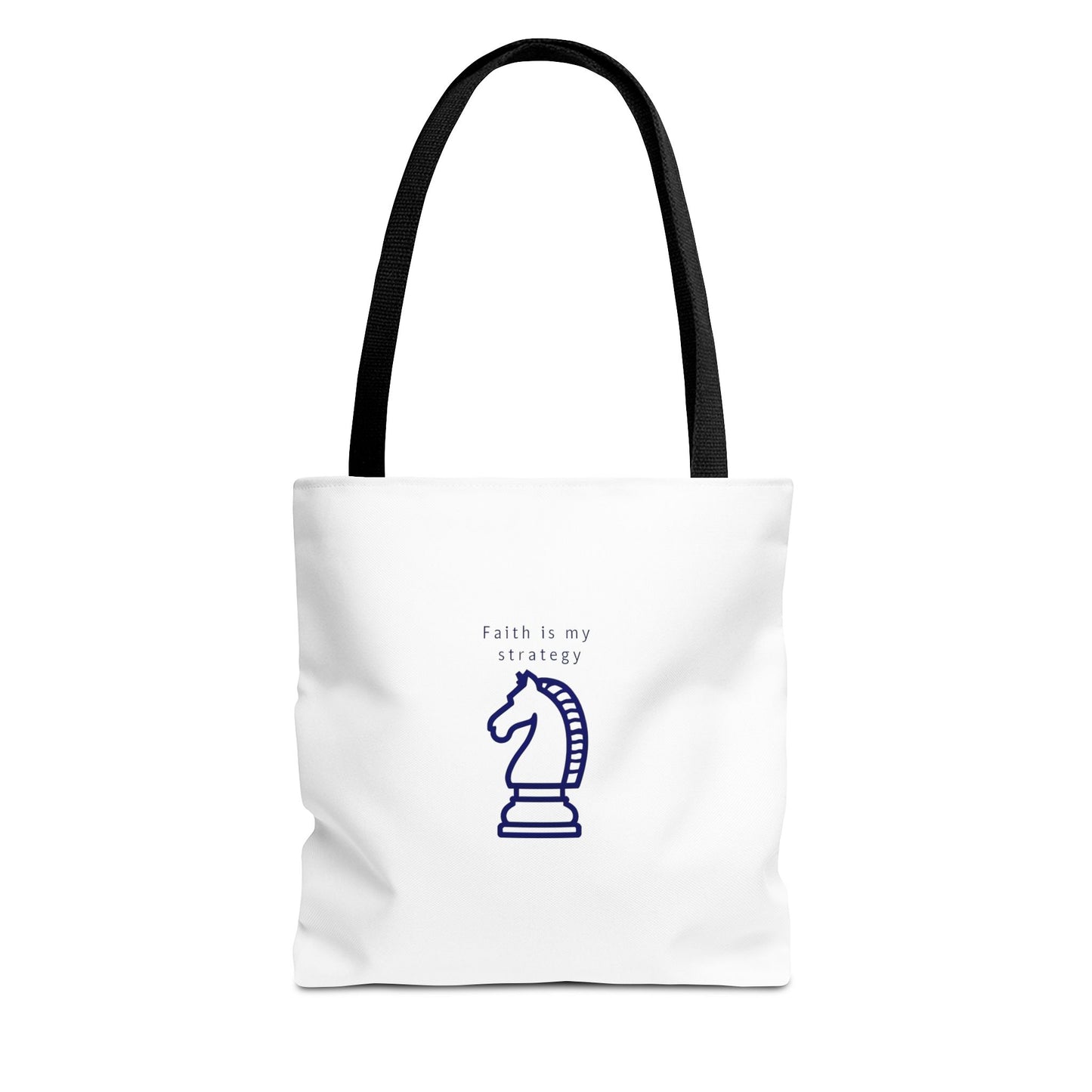 Faith Is My Strategy Tote Bag β Durable Canvas Bag with Inspirational Design for Everyday Use