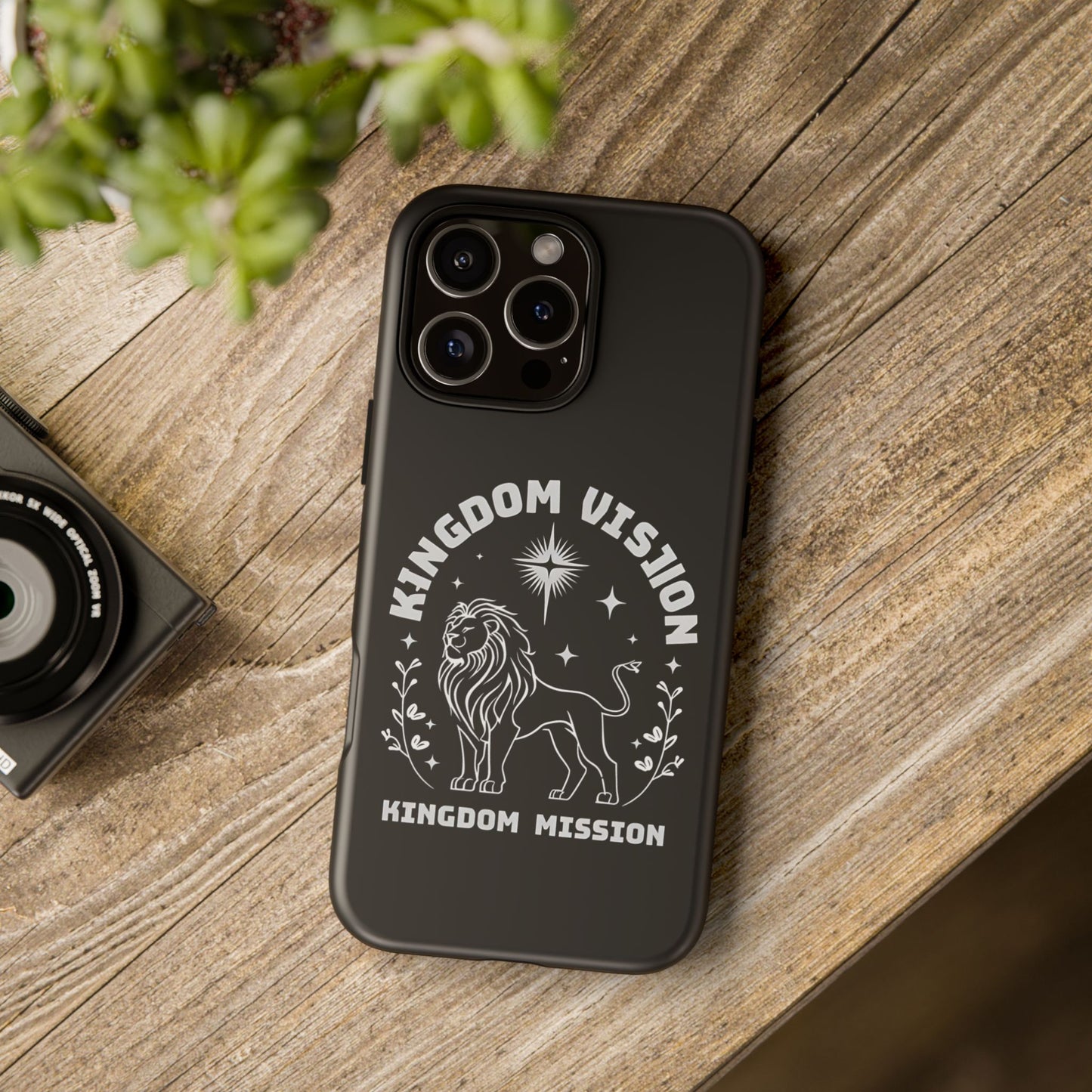 Kingdom Vision Phone Case - Inspirational Lion Design for iPhone 12 to iPhone 16