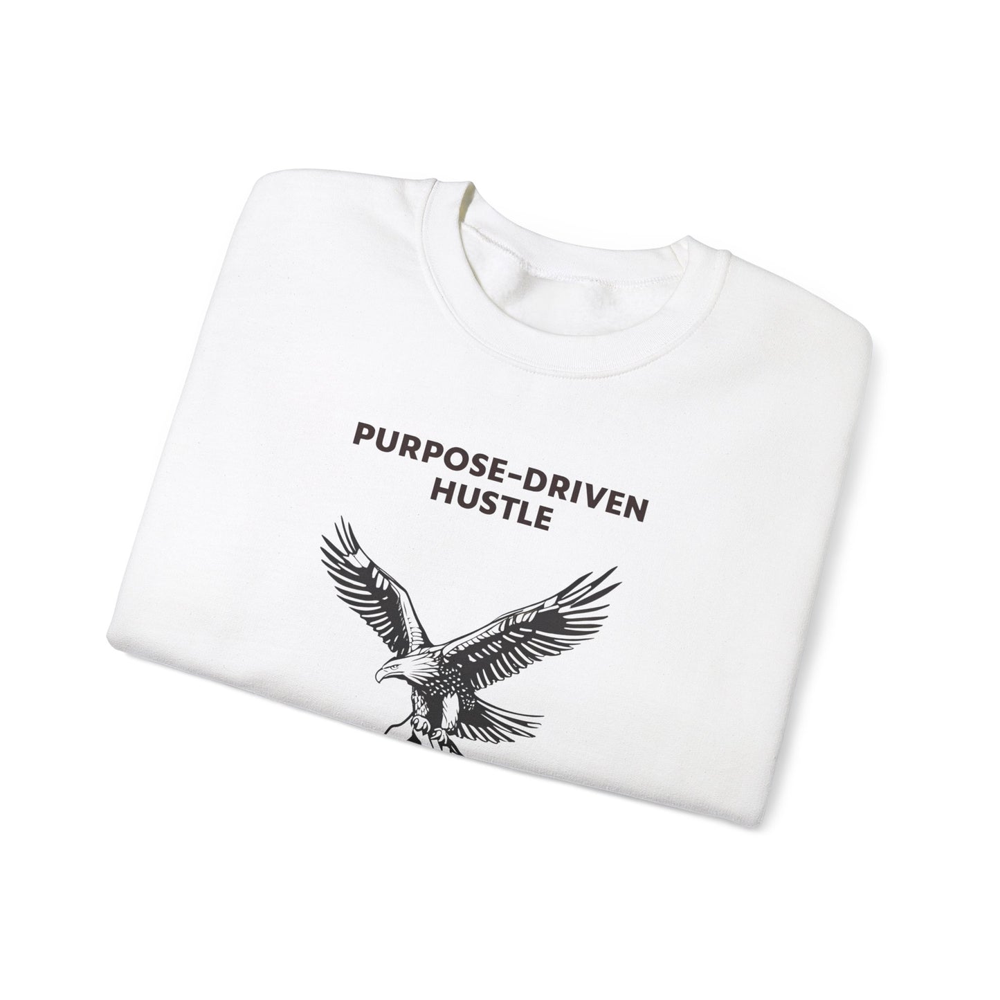 Purpose-Driven Hustle Crewneck Sweatshirt – Heavyweight Cotton Blend, Classic Fit, Durable & Warm Fleece