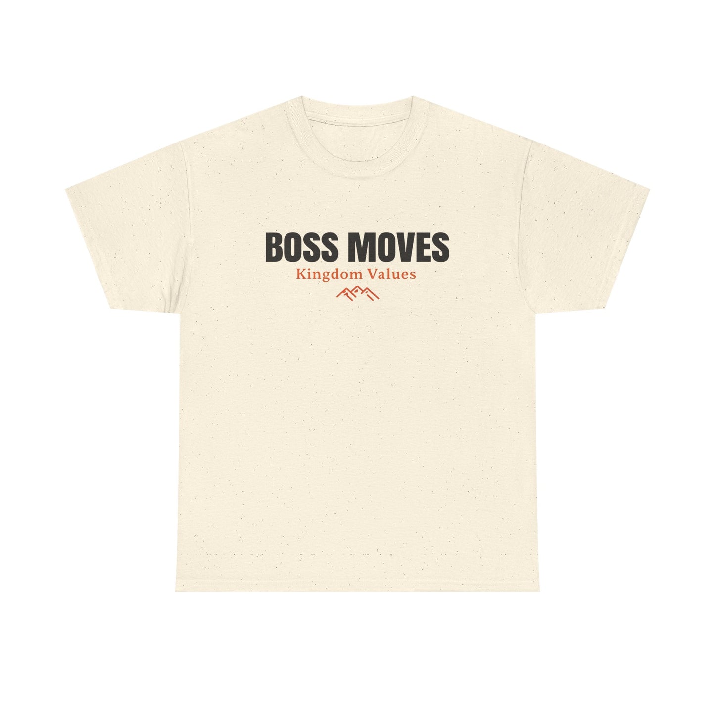 Boss Moves Heavy Cotton T-Shirt β Kingdom Values Unisex Tee for Casual & Everyday Wear