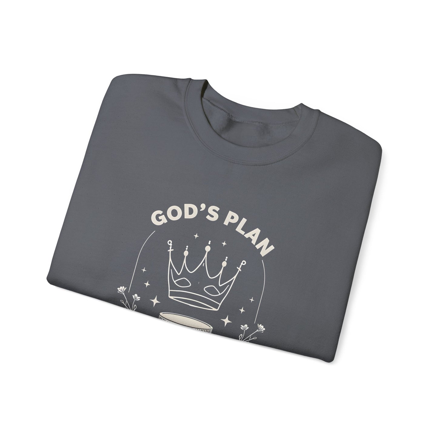 God's Plan Crewneck Sweatshirt – Soft & Cozy Unisex Pullover with Faith-Inspired Design for Casual & Everyday Wear