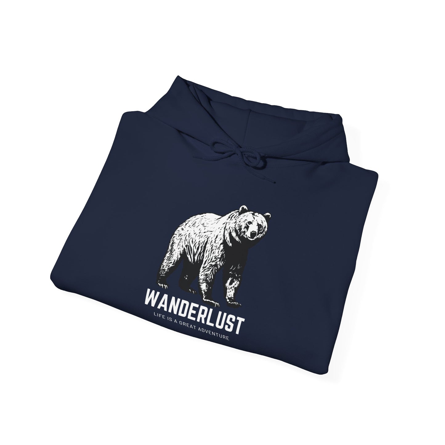 Wanderlust Hoodie (White)| Unisex Motivational Hoodie, Casual Outfit, Sportswear Gift, Inspirational Apparel