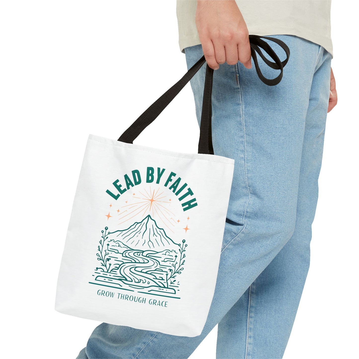 Lead by Faith Tote Bag β Durable Canvas Bag for Everyday Use