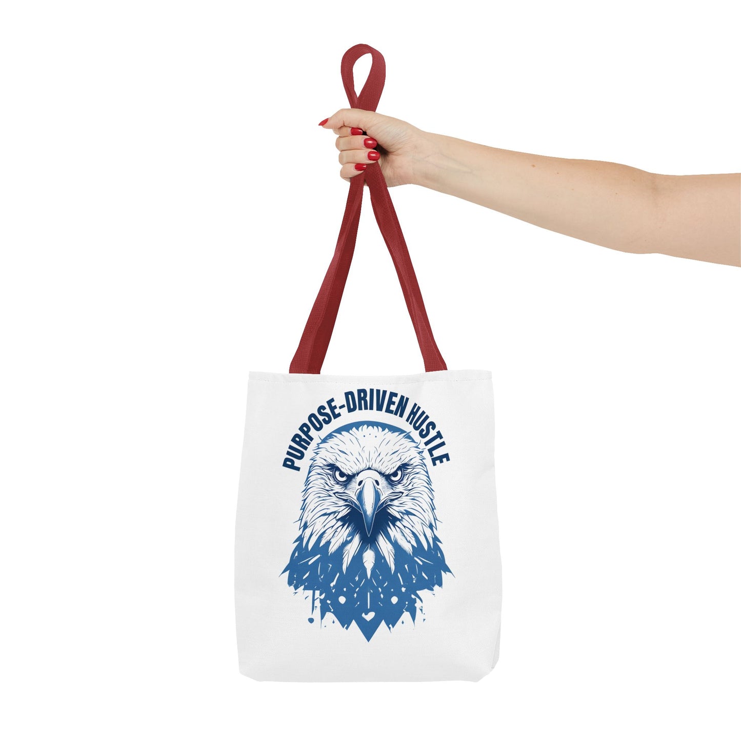 Purpose-Driven Hustle Eagle Tote Bag β Durable Canvas Bag with Bold Motivational Design