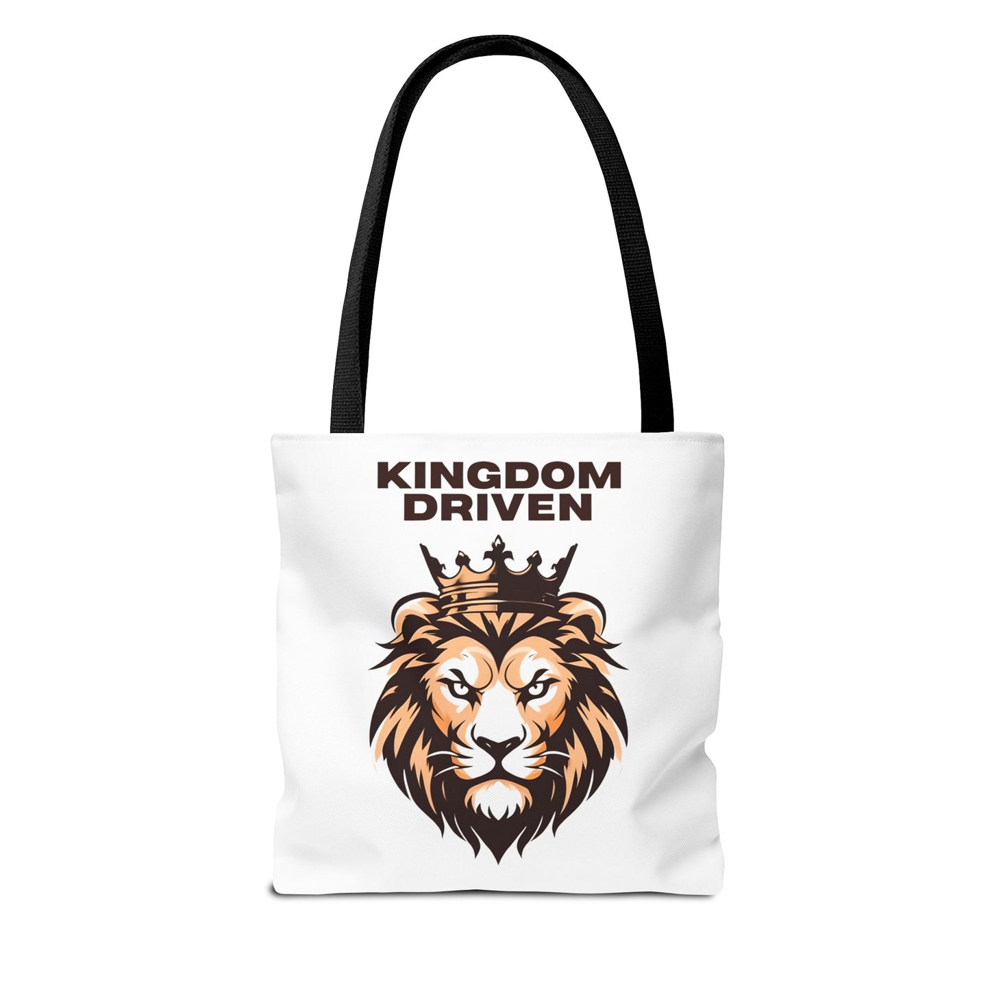 Kingdom Driven Lion Tote Bag β Durable Canvas Bag with Inspirational Design for Everyday Use
