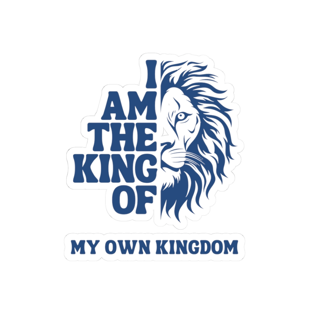 King Design Sticker – Durable Kiss-Cut, Glossy Finish, Scratch-Resistant