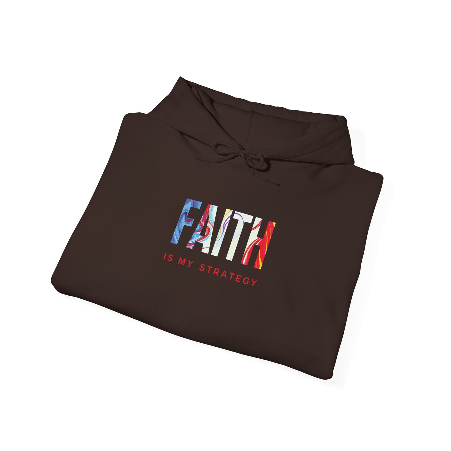 Faith Is My Strategy Hoodie – Soft & Cozy Unisex Pullover for Casual & Streetwear Style