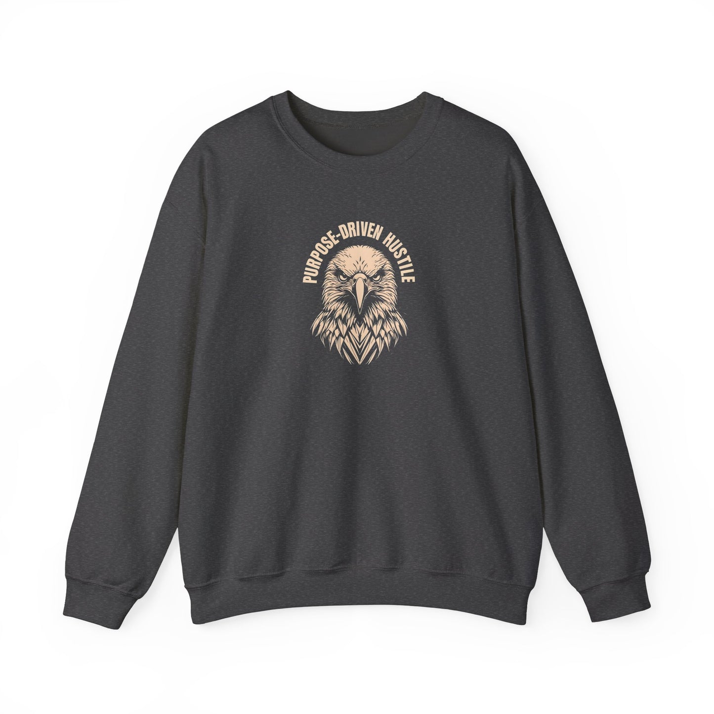 Purpose-Driven Hustle Crewneck Sweatshirt – 50/50 Cotton-Poly Blend, Classic Fit, Durable & Comfortable