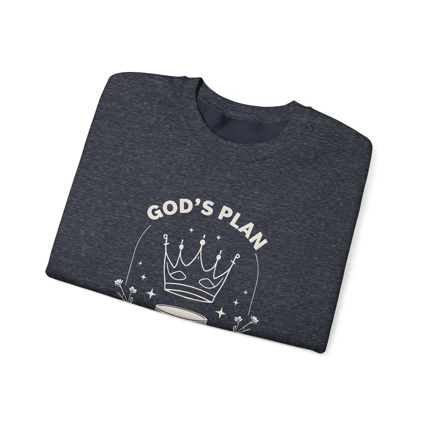 God's Plan Crewneck Sweatshirt – Soft & Cozy Unisex Pullover with Faith-Inspired Design for Casual & Everyday Wear