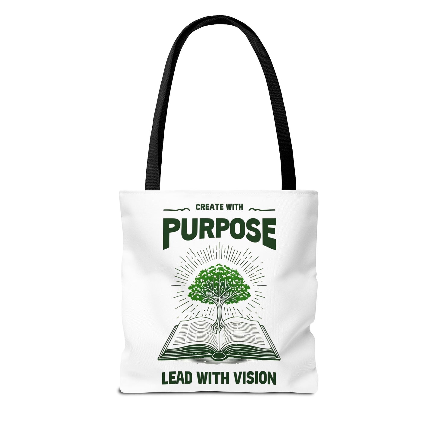 Create With Purpose Tote Bag β Durable Canvas Bag with Inspirational Tree and Vision Design for Everyday Use