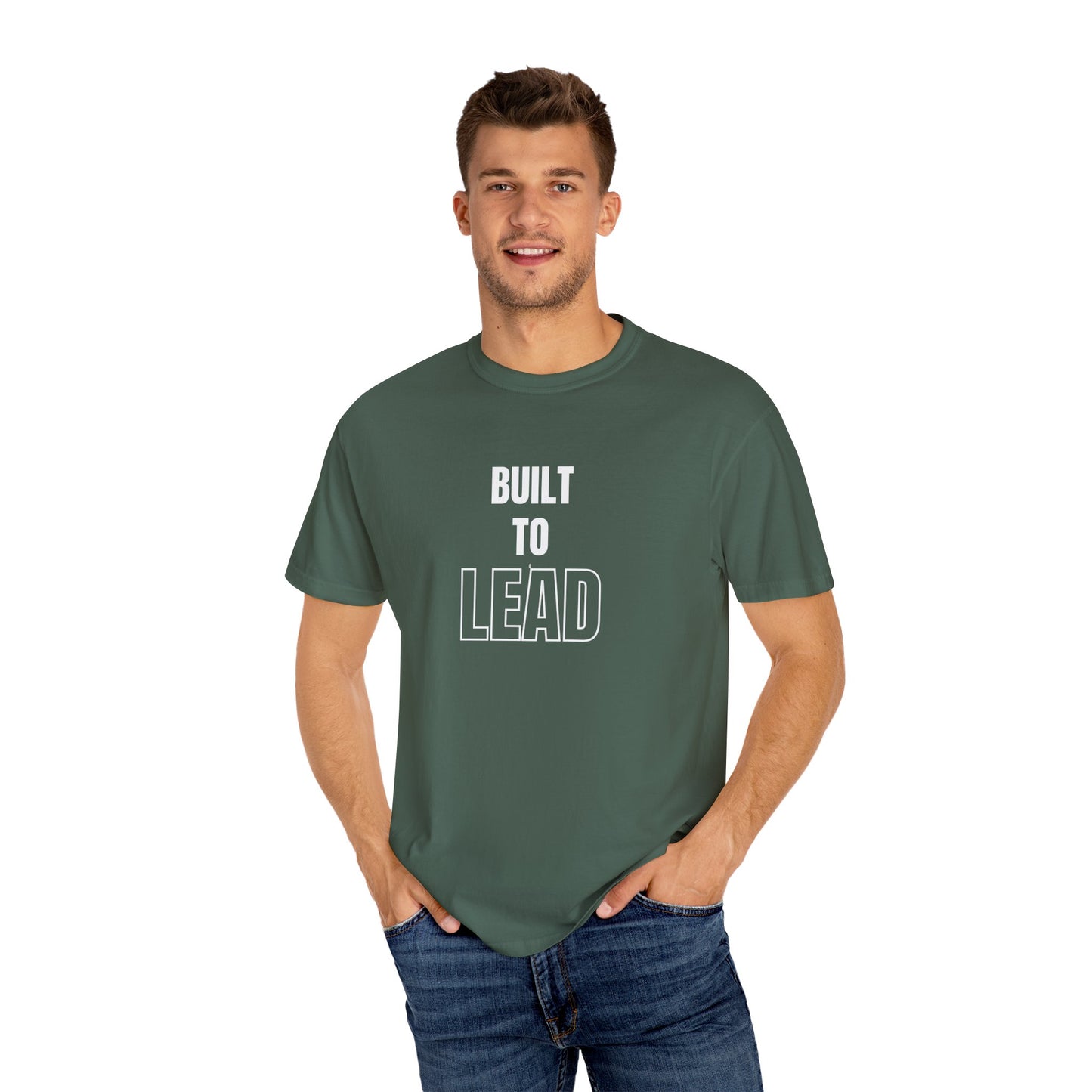 Built to Lead Unisex Garment-Dyed T-Shirt – Soft, Durable & Comfortable Everyday Wear