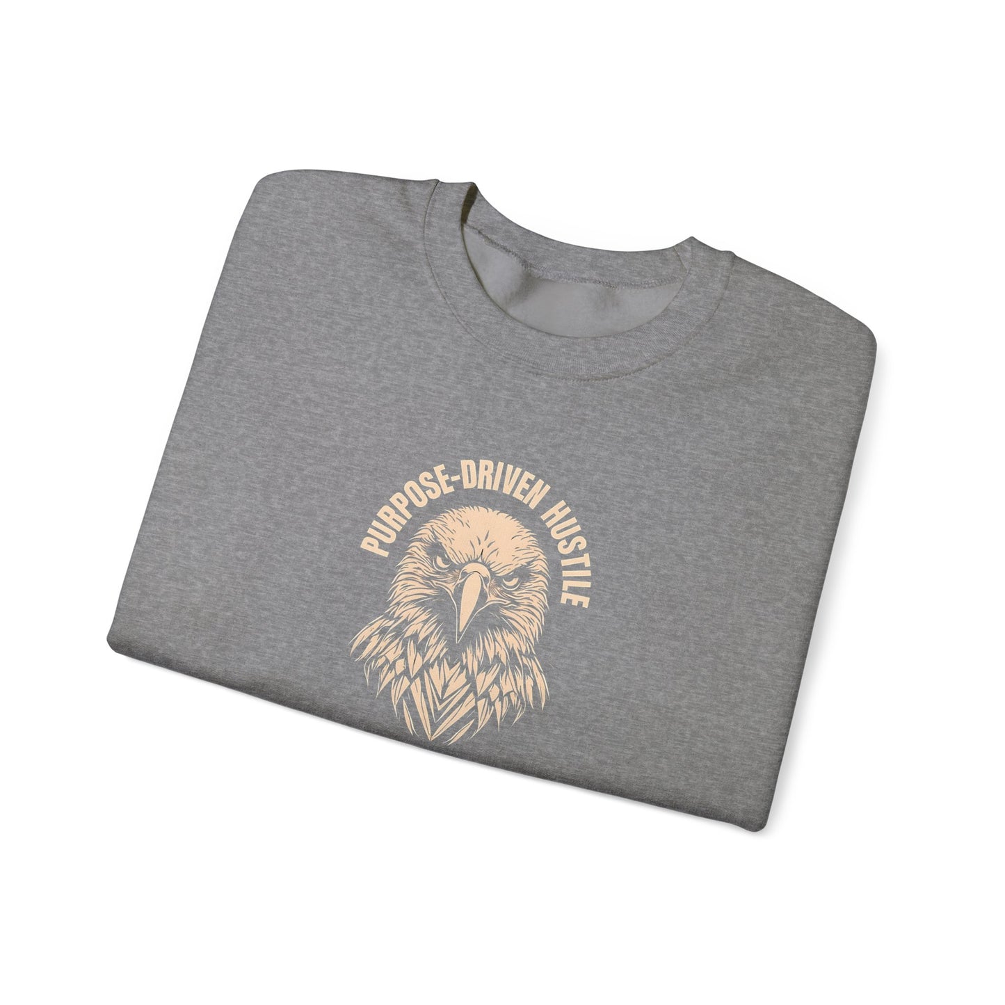 Purpose-Driven Hustle Crewneck Sweatshirt – 50/50 Cotton-Poly Blend, Classic Fit, Durable & Comfortable