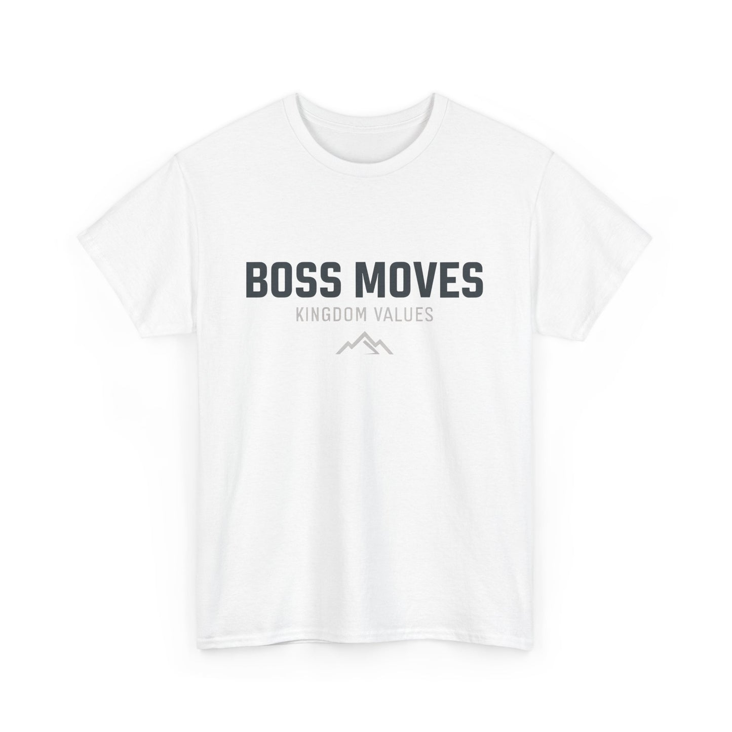 Boss Moves Heavy Cotton T-Shirt β Kingdom Values Unisex Tee for Casual & Everyday Wear
