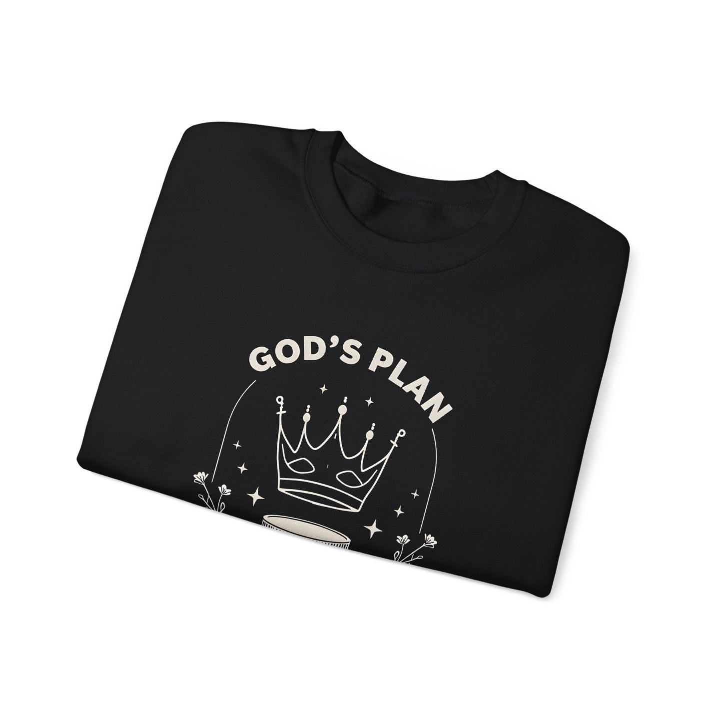 God's Plan Crewneck Sweatshirt – Soft & Cozy Unisex Pullover with Faith-Inspired Design for Casual & Everyday Wear
