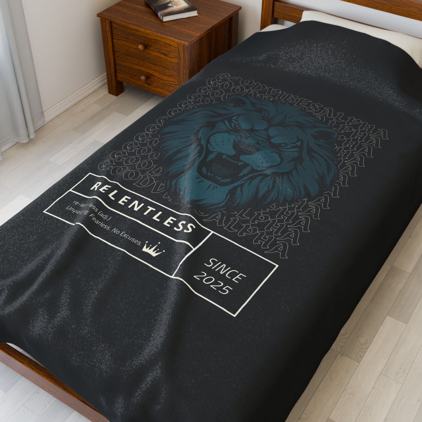 Relentless Velveteen Plush Blanket – Ultra-Soft, Warm & Durable for Home & Gifts