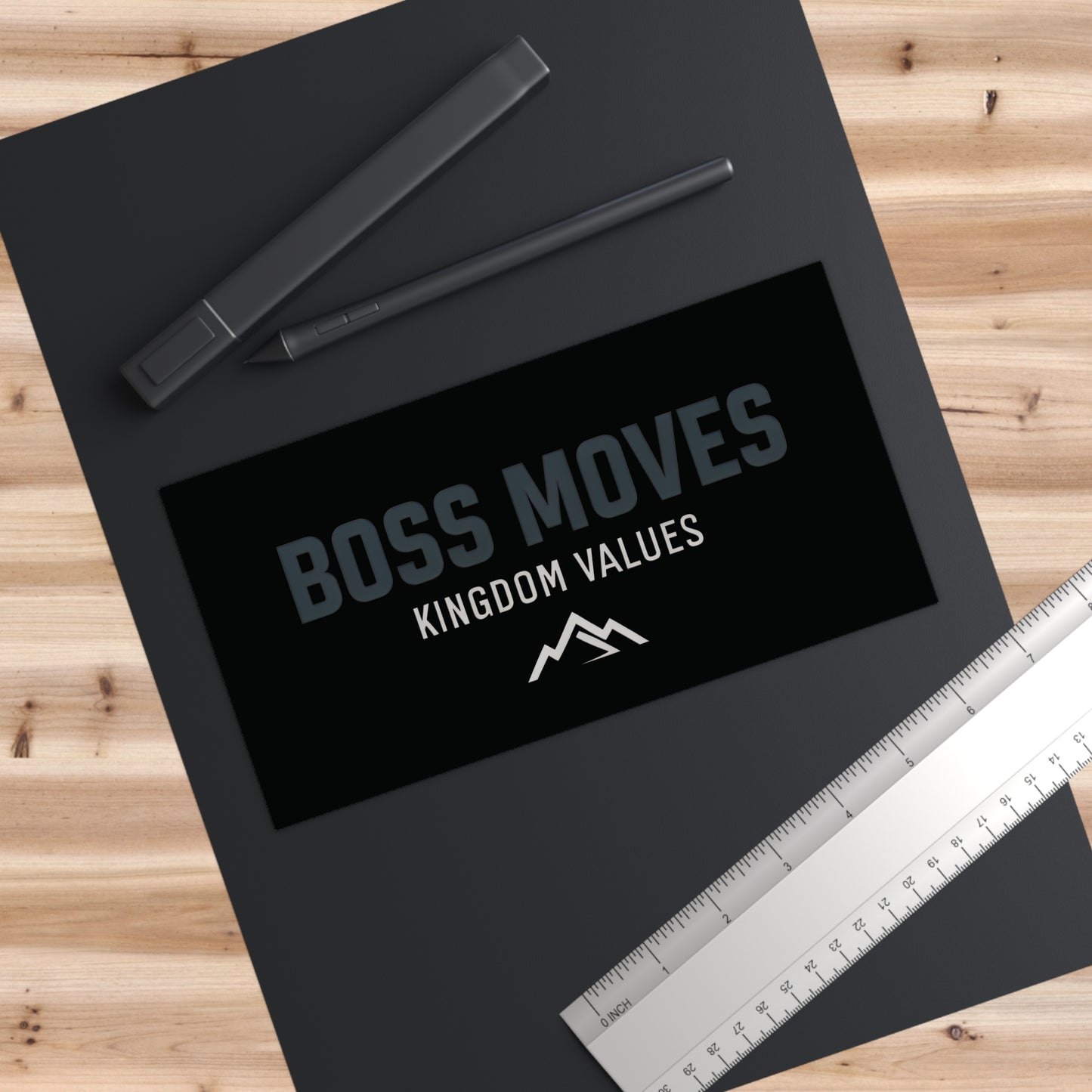 Boss Moves Bumper Sticker – Waterproof Vinyl, Durable & Fade-Resistant for Outdoor Use