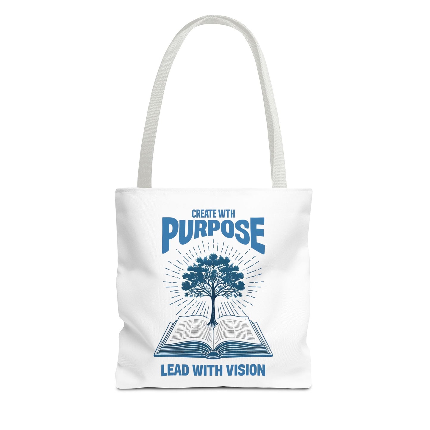 Create With Purpose Tote Bag β Durable Canvas Bag with Inspirational Tree and Vision Design for Everyday Use