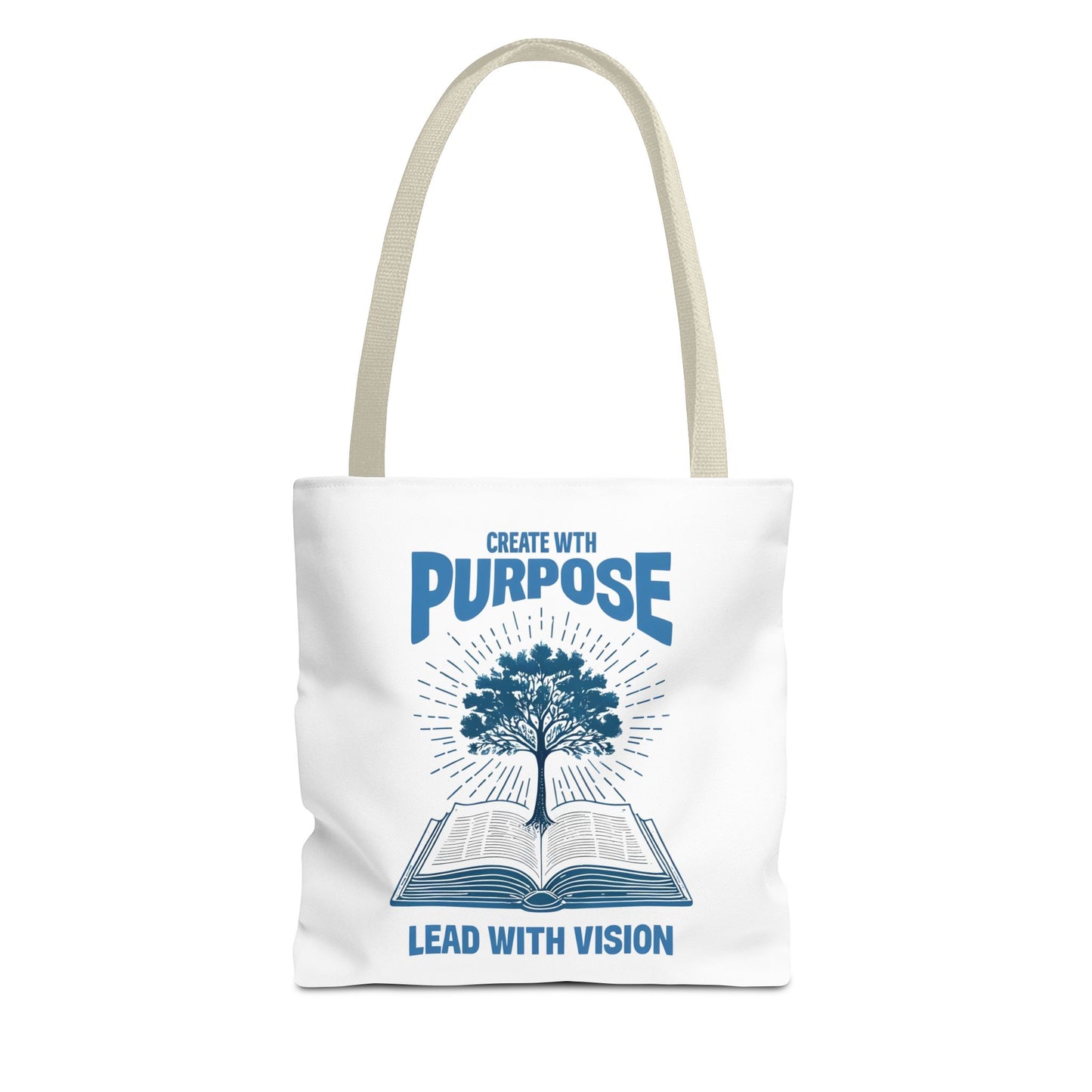 Create With Purpose Tote Bag β Durable Canvas Bag with Inspirational Tree and Vision Design for Everyday Use