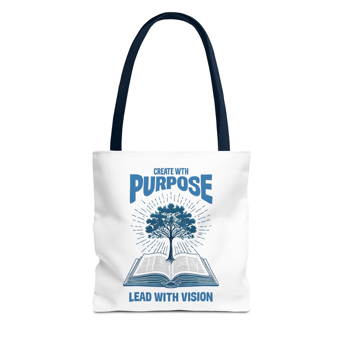 Create With Purpose Tote Bag β Durable Canvas Bag with Inspirational Tree and Vision Design for Everyday Use