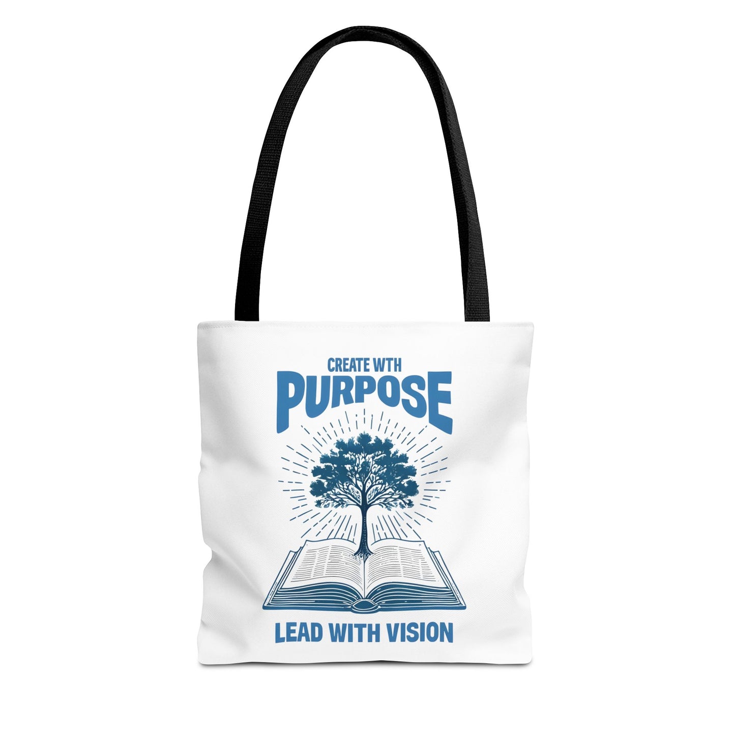 Create With Purpose Tote Bag β Durable Canvas Bag with Inspirational Tree and Vision Design for Everyday Use