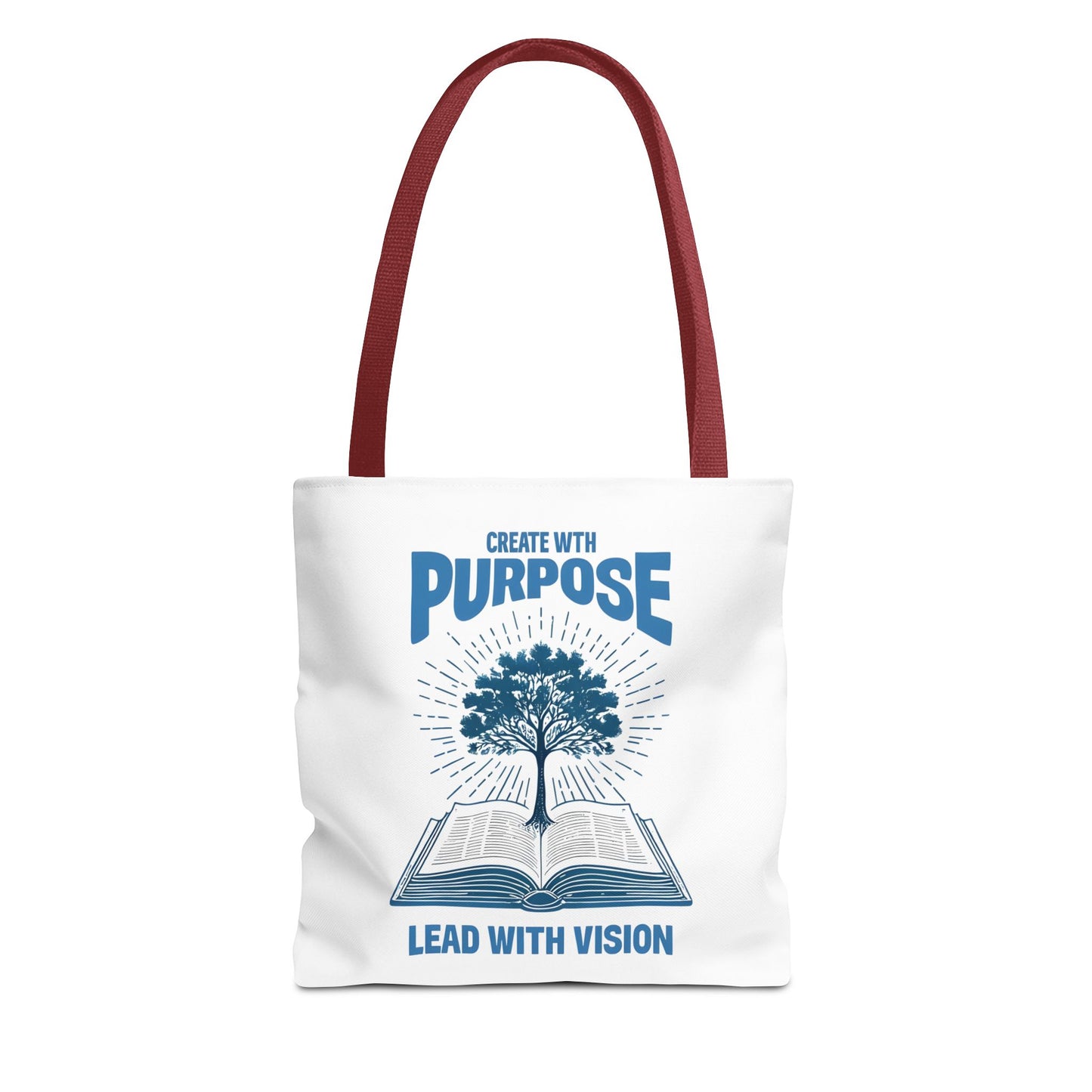 Create With Purpose Tote Bag β Durable Canvas Bag with Inspirational Tree and Vision Design for Everyday Use