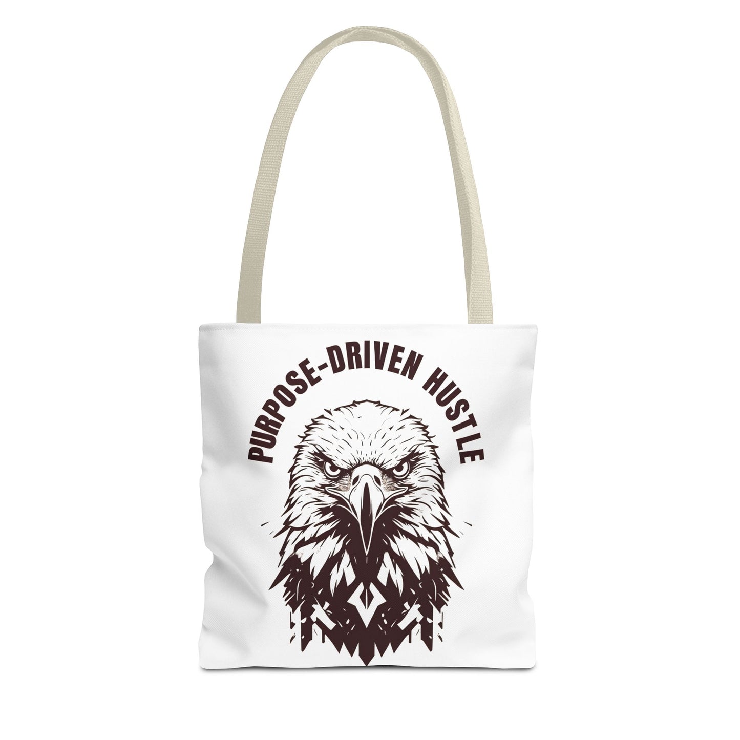 Purpose-Driven Hustle Eagle Tote Bag β Durable Canvas Bag with Bold Motivational Design