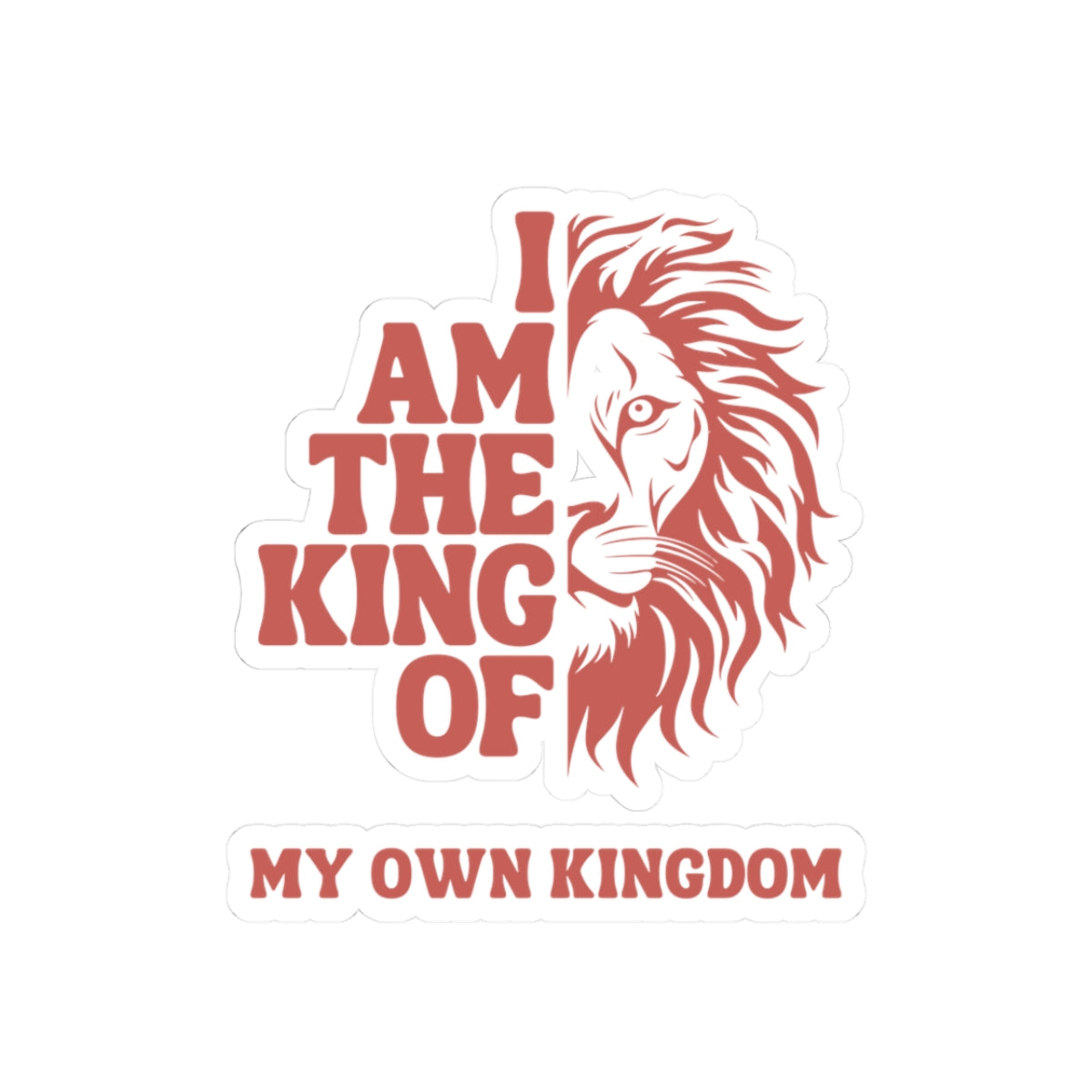 King Design Sticker – Durable Kiss-Cut, Glossy Finish, Scratch-Resistant