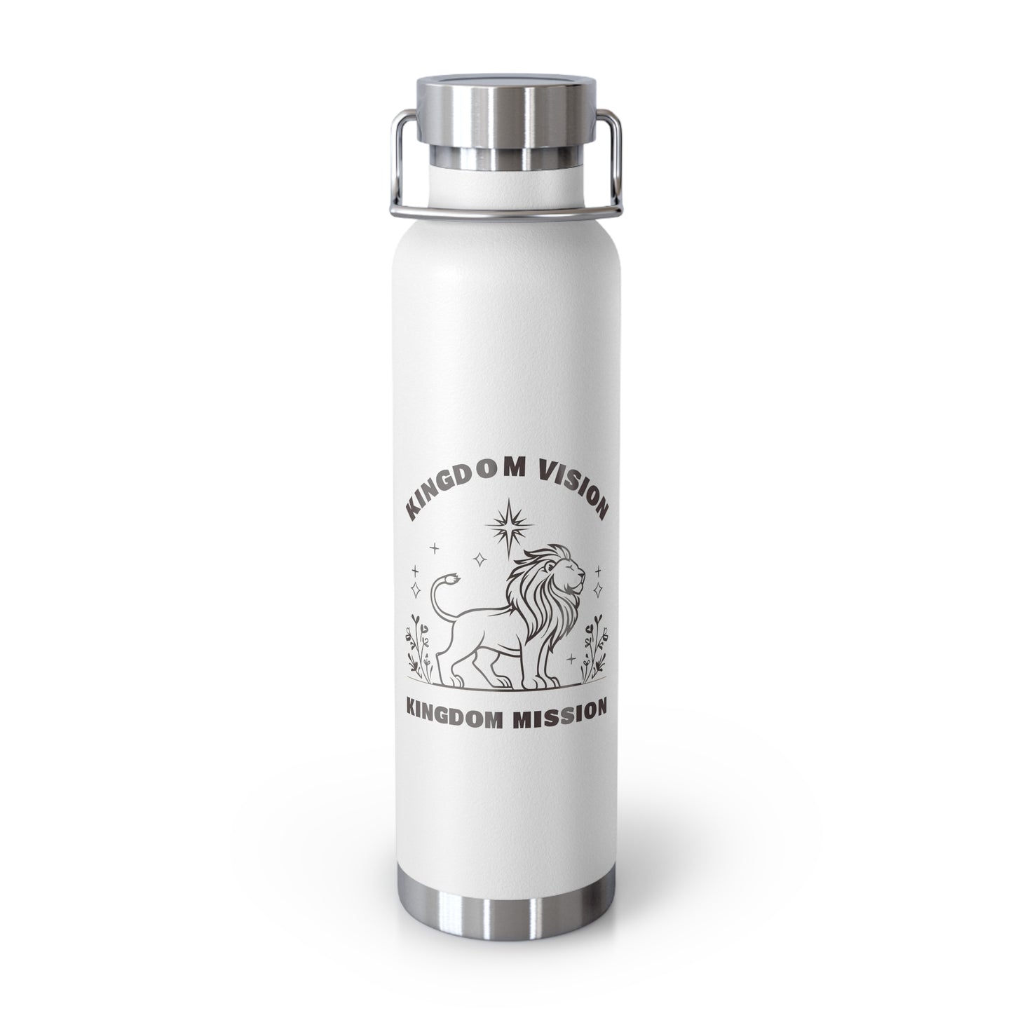 Kingdom Vision Insulated Water Bottle – 22oz Copper Vacuum, Keeps Drinks Hot or Cold