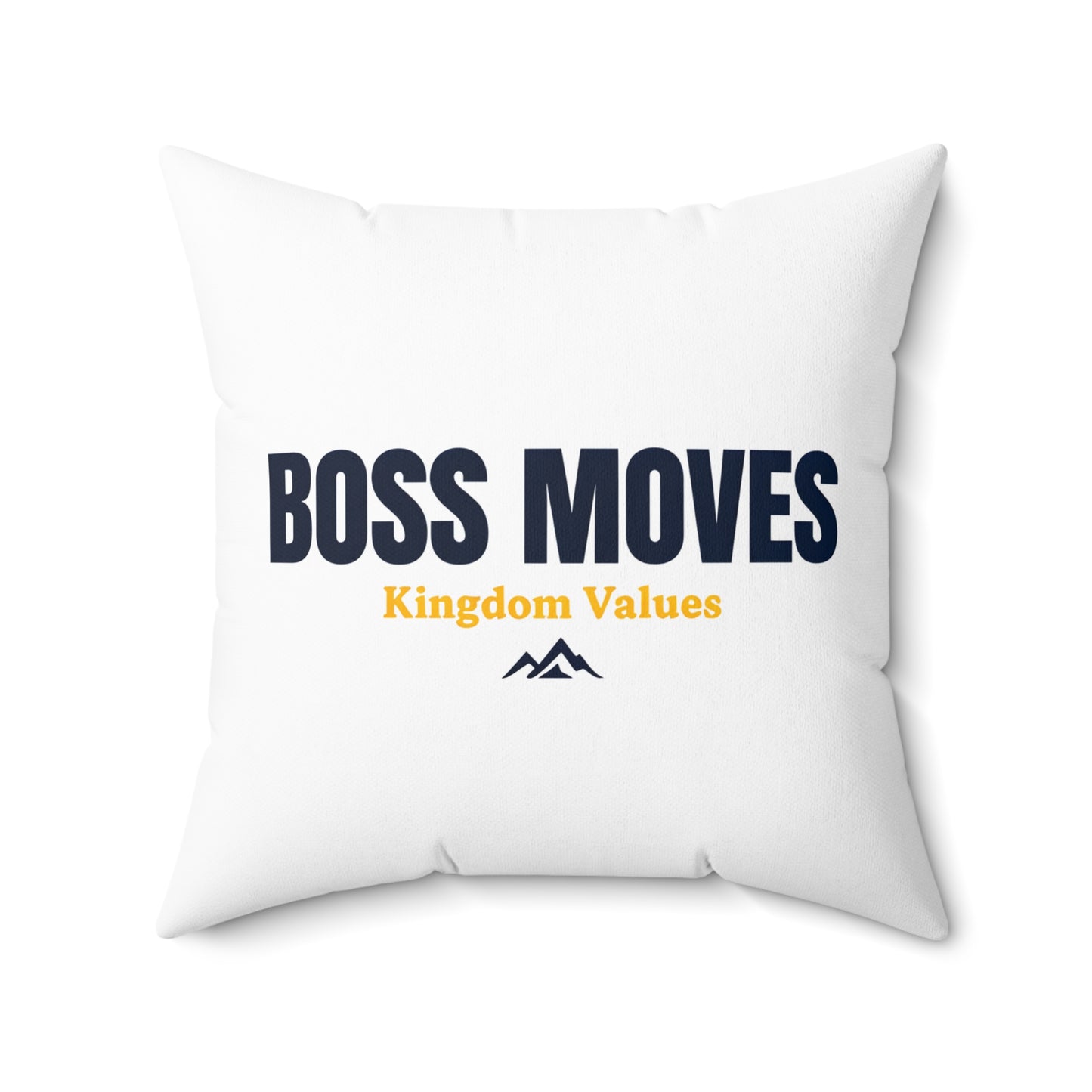 Boss Moves Soft & Durable Square Pillow – Plush Polyester Cushion for Home & Office Decor