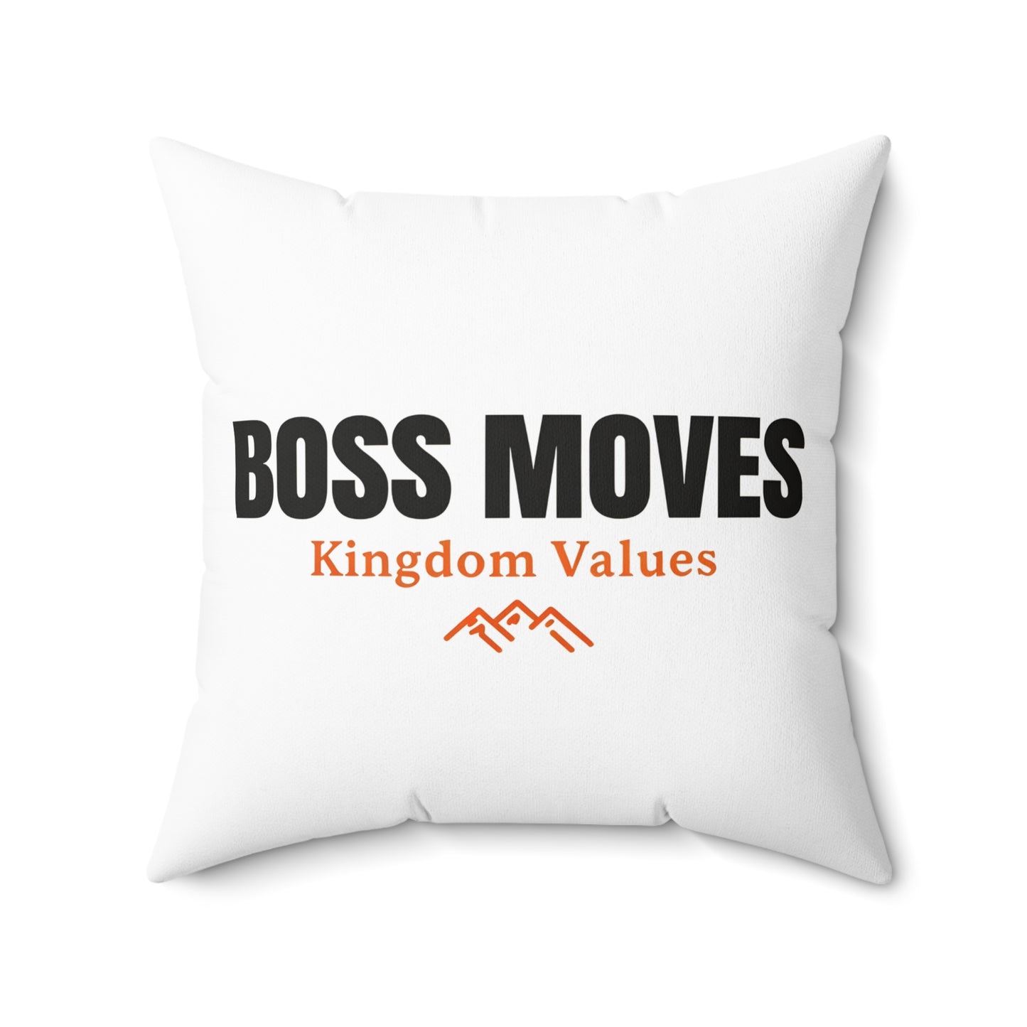 Boss Moves Soft & Durable Square Pillow – Plush Polyester Cushion for Home & Office Decor