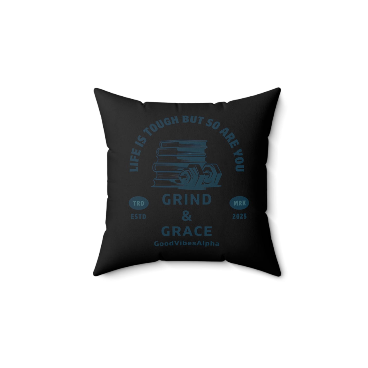 Grind & Grace Soft & Durable Square Pillow – Plush Polyester Cushion for Home & Office Decor