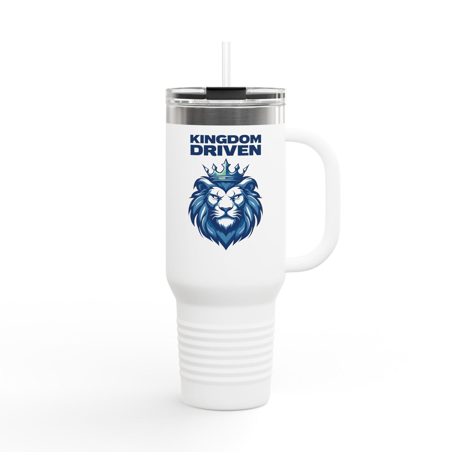 Kingdom Driven 40oz Insulated Travel Mug – Stainless Steel, Double-Wall, Leak-Proof with Handle