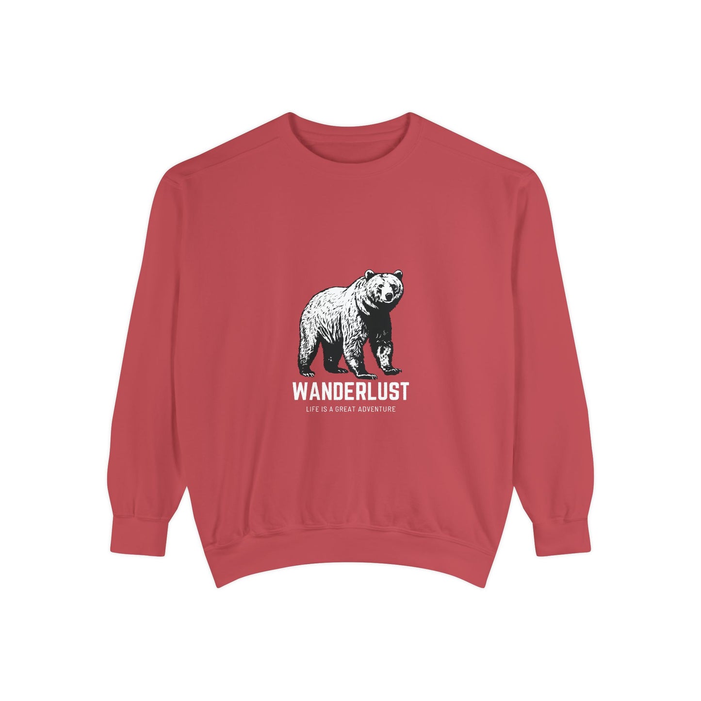 Wanderlust (White) Unisex Heavyweight Sweatshirt , Soft, Warm & Durable for Everyday Comfort
