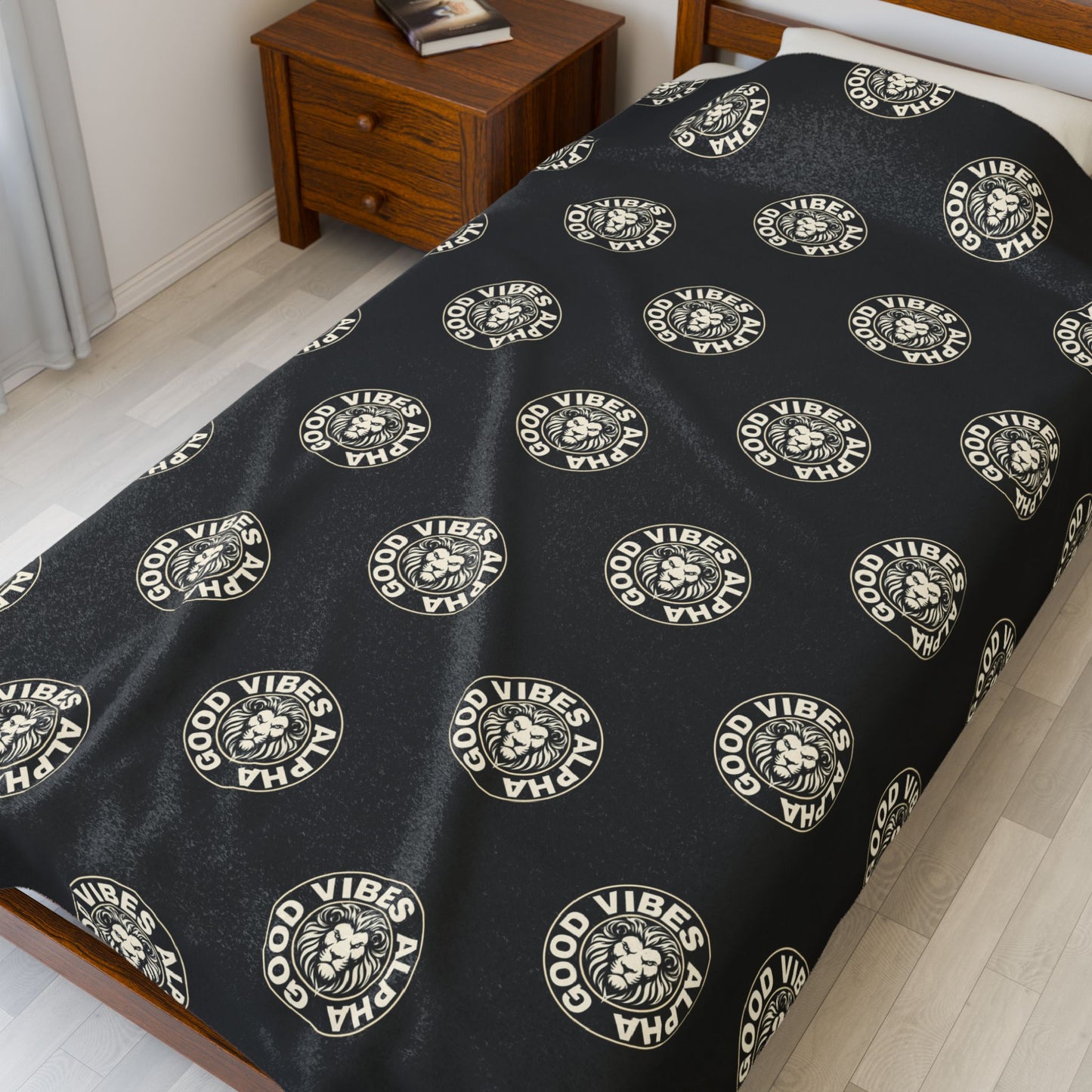 GVA2 (Ivory) Velveteen Plush Blanket | Cozy Throw, Inspirational Home Décor, Motivational Gift, Relaxation Blanket