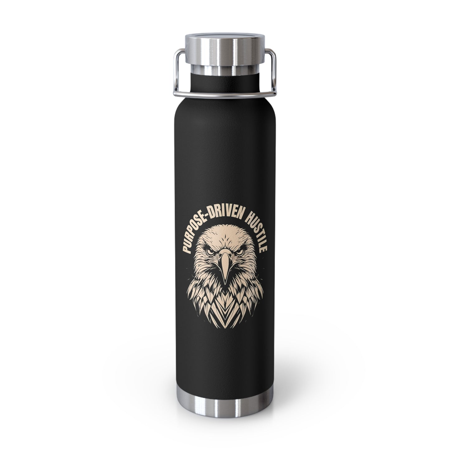 Purpose-Driven Hustle Insulated Water Bottle – 22oz Copper Vacuum, Double-Wall Stainless Steel, Hot & Cold Retention
