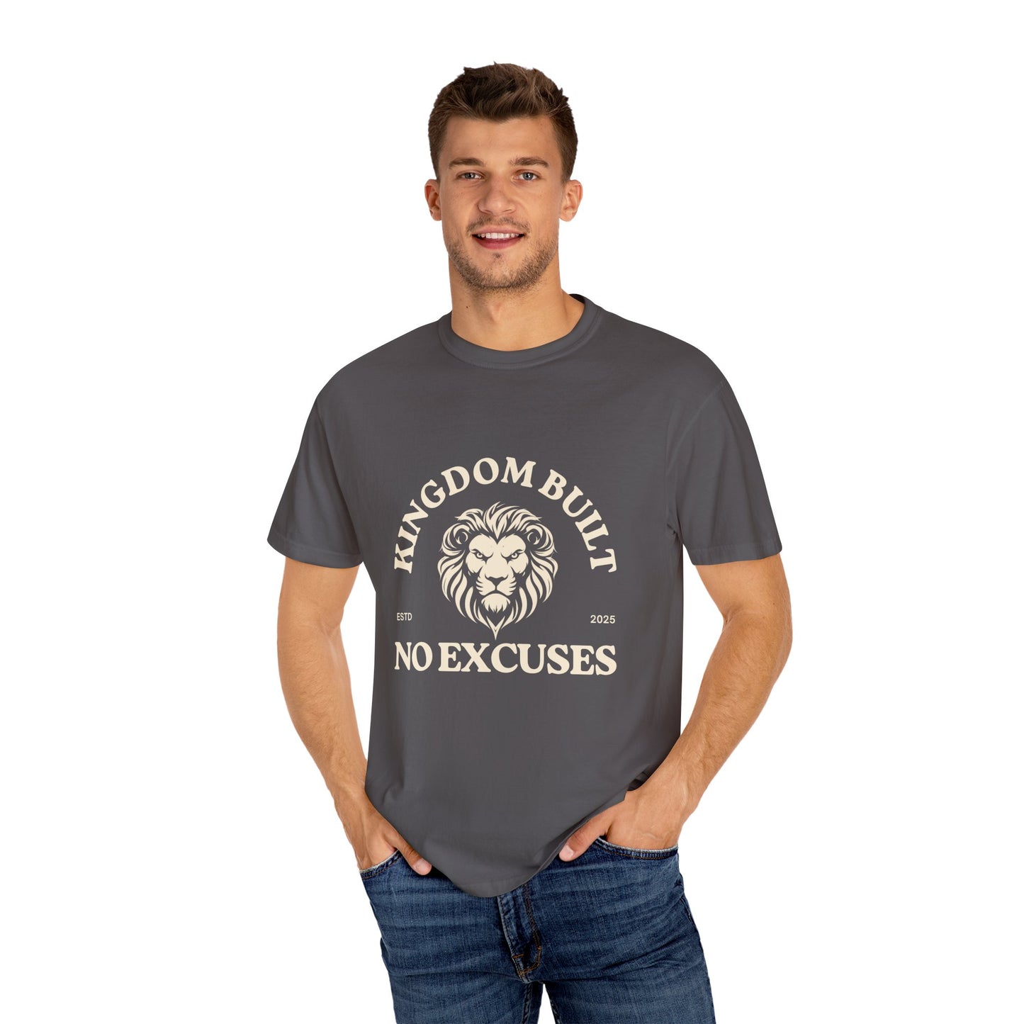 Kingdom Built Unisex Garment-Dyed T-Shirt – Soft, Durable & Comfortable Everyday Wear