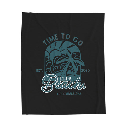Beach Time Plush Blanket (TOB) | Cozy Home Decor, Relaxation Blanket