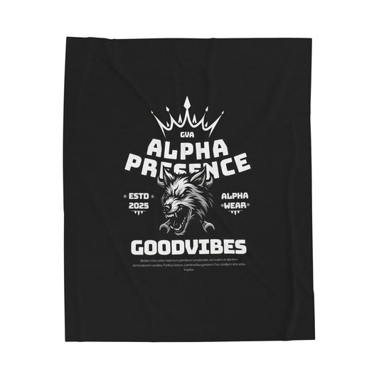 Alpha Presence Wolf Plush Blanket | Cozy Home Decor, Relaxation Blanket