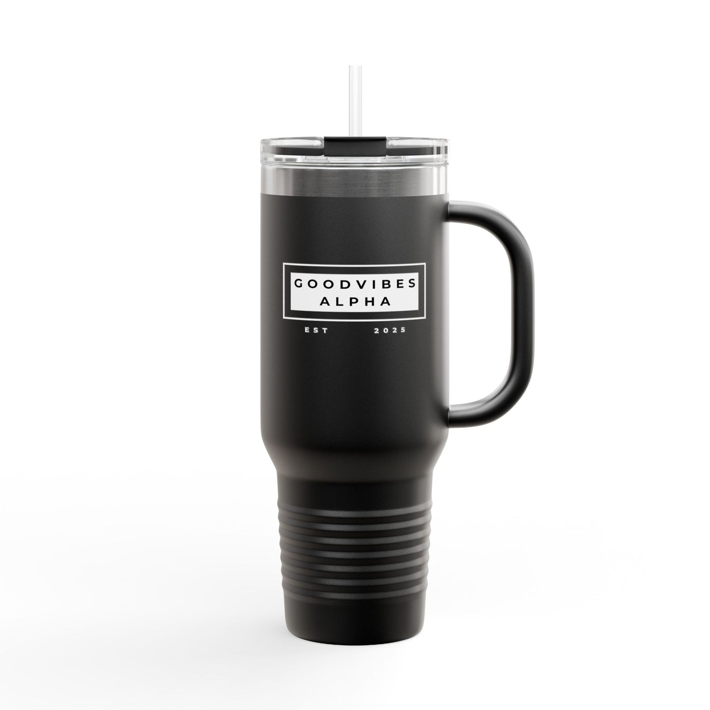 GVA ESTD 25 Insulated Travel Mug 40oz | Coffee Tumbler, Tea Cup, Gift for Him Her, Road Trip Mug, Personalized