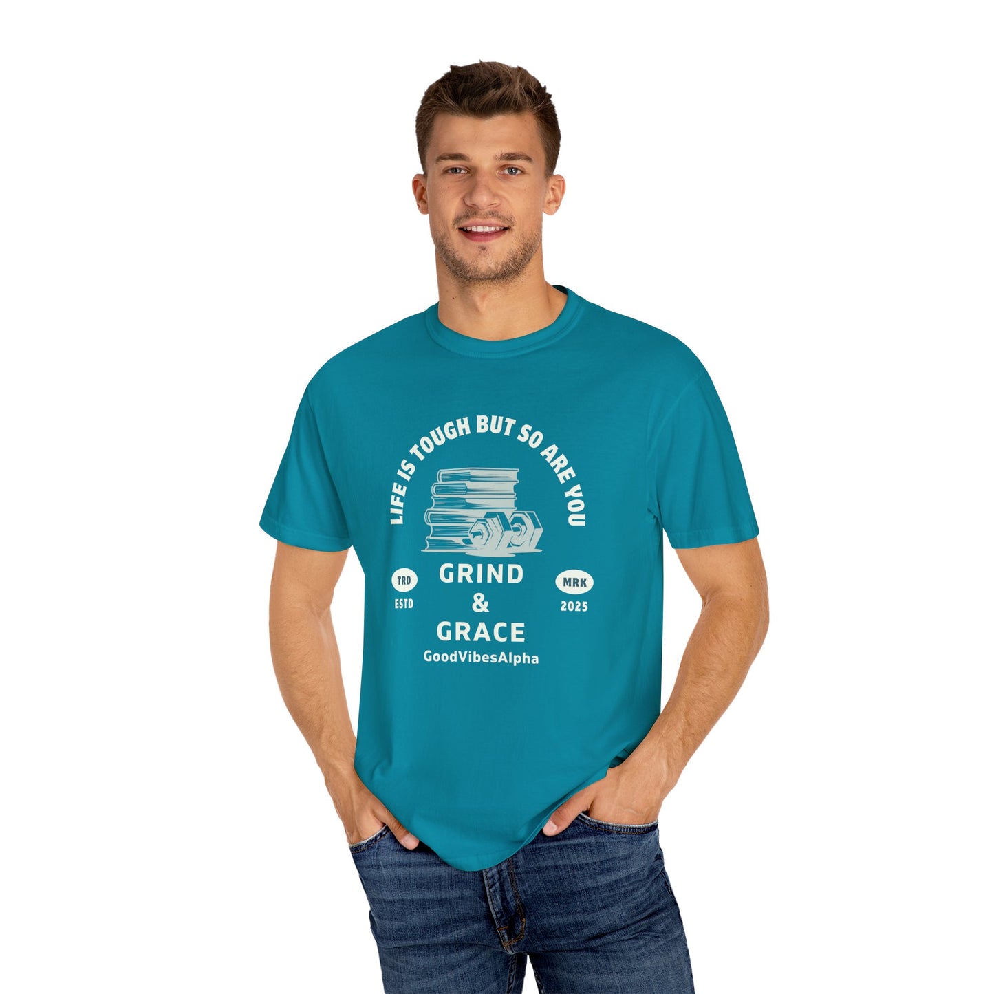 Grind & Grace Unisex Garment-Dyed T-Shirt – Soft, Durable & Comfortable Everyday Wear